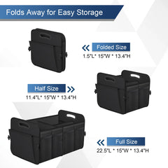 Femuar trunk organizer fits SUVs, jeeps, sedans for versatile car storage.