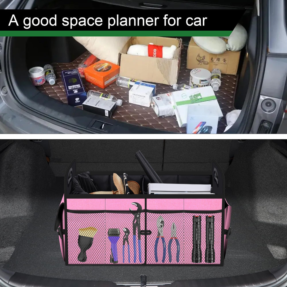 Femuar trunk organizer fits cars, SUVs, jeeps, and trucks
