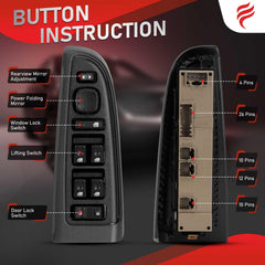 Fengind power window switch kit contents include switch and bezel.