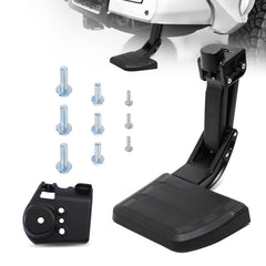 Fenglesha Tacoma rear bed step extended for easy loading access.