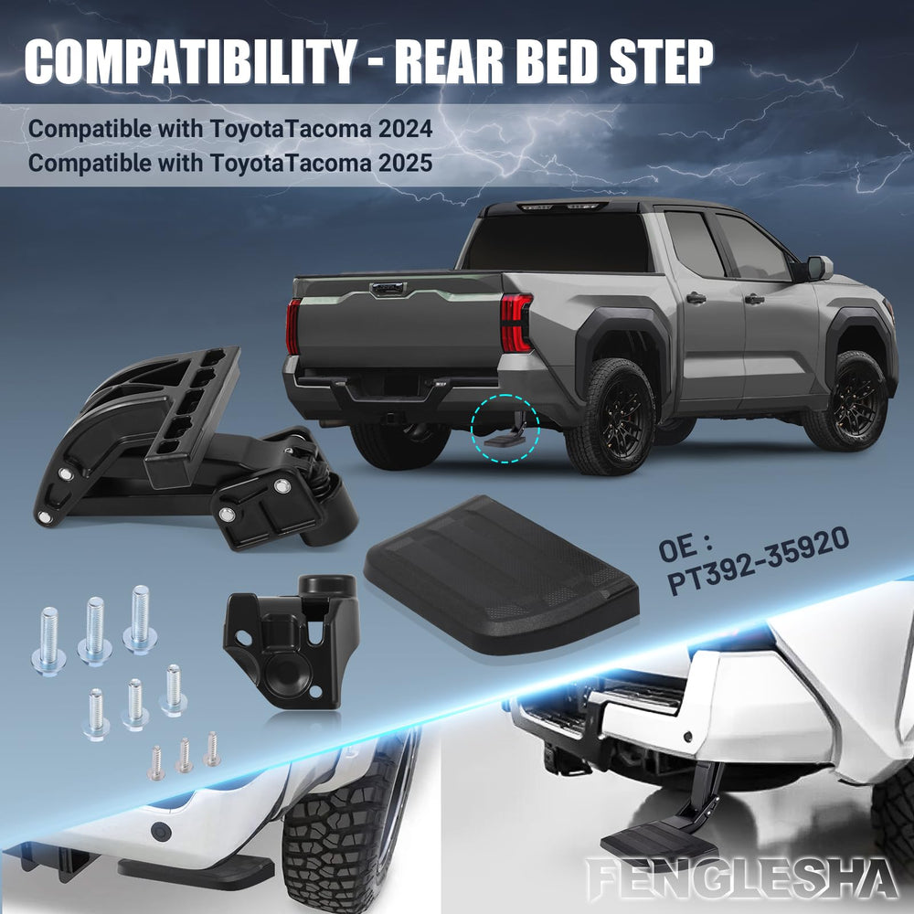 Fenglesha spring-loaded rear bed step deploys smoothly for quick access.