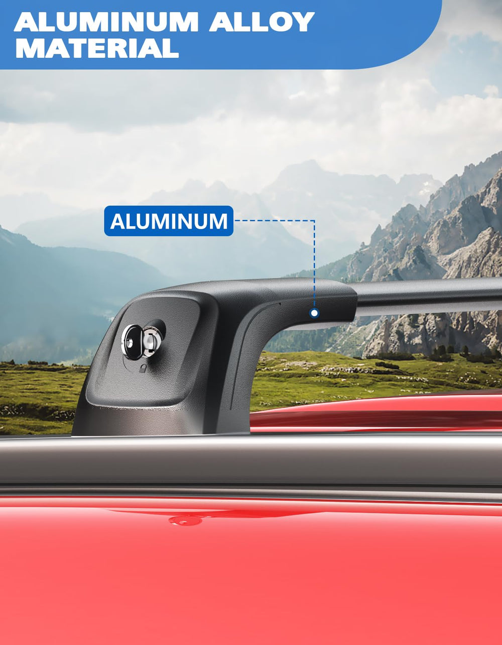 FengYu cross bars feature a black matte finish for corrosion resistance.