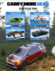 FengYu cross bars organizing luggage on car roof