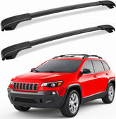 FengYu roof rack crossbars installed on Jeep Cherokee for secure cargo transport