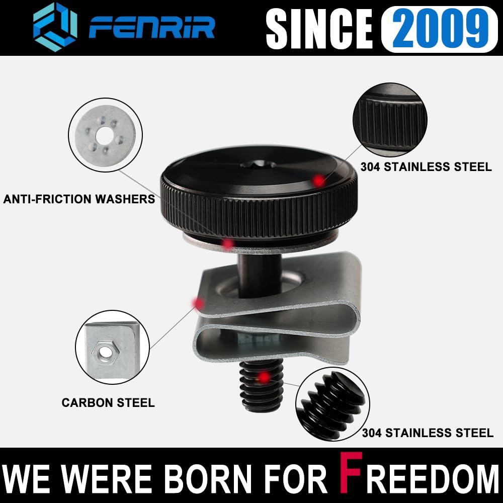 Fenrir teflon washers resist wear and aging for durability.