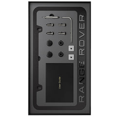 Ferractious black license plate frame with matte finish enhances a refined look.