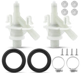 Fetechmate 385311641 RV valve shown for reliable pedal flush operation