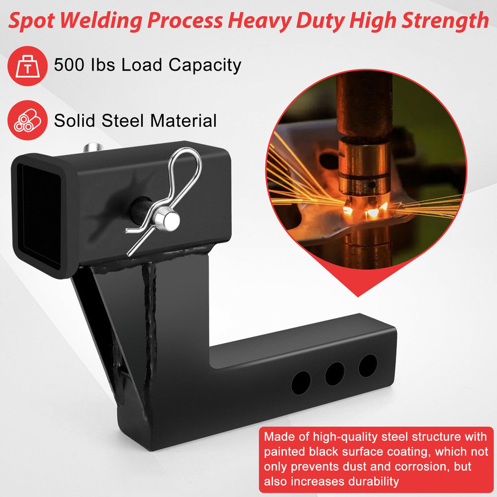 Fetechmate black powder coated finish resists dust and corrosion