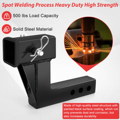 Fetechmate black powder coated finish resists dust and corrosion