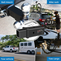 Fetechmate carbon steel hitch component highlights rugged durability.