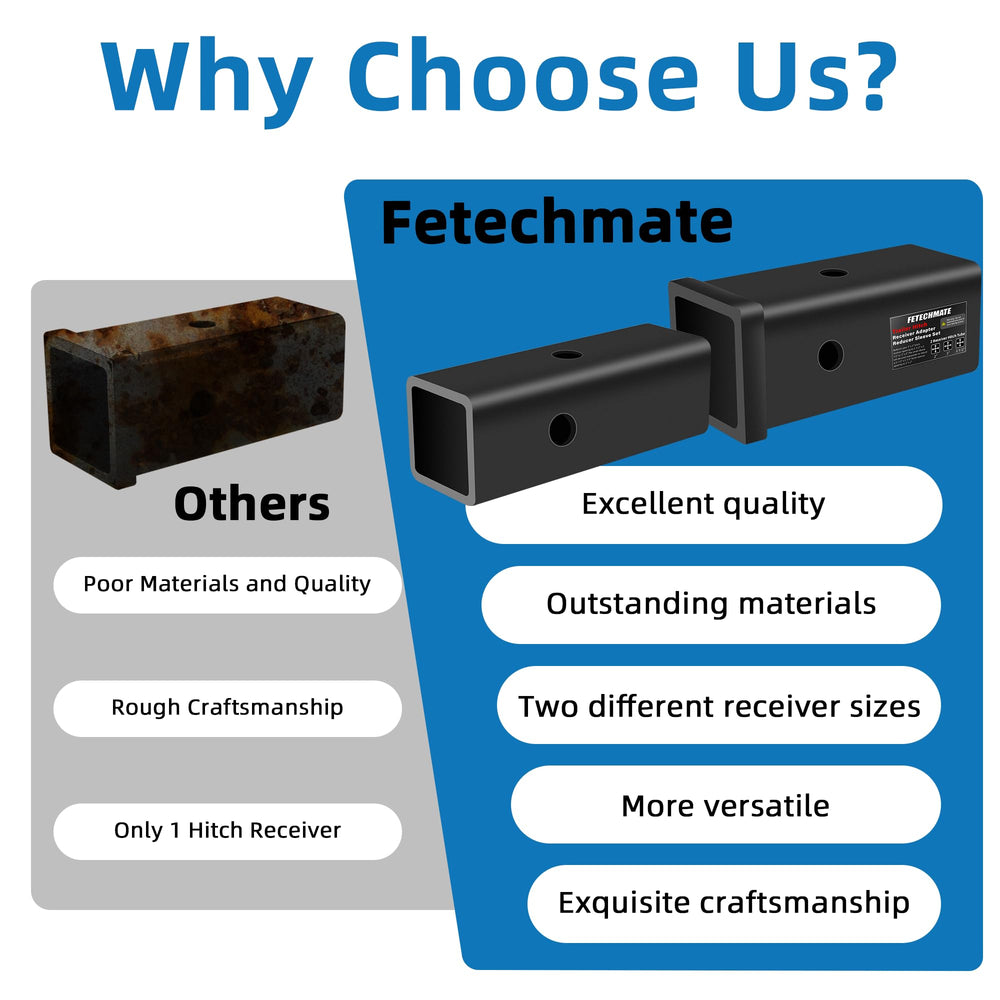 Fetechmate 2.5in to 2in reducer sleeve supports stable connections.