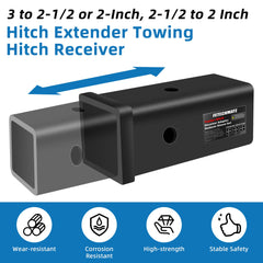 Fetechmate 3in to 2in reducer sleeve for flexible mounting.