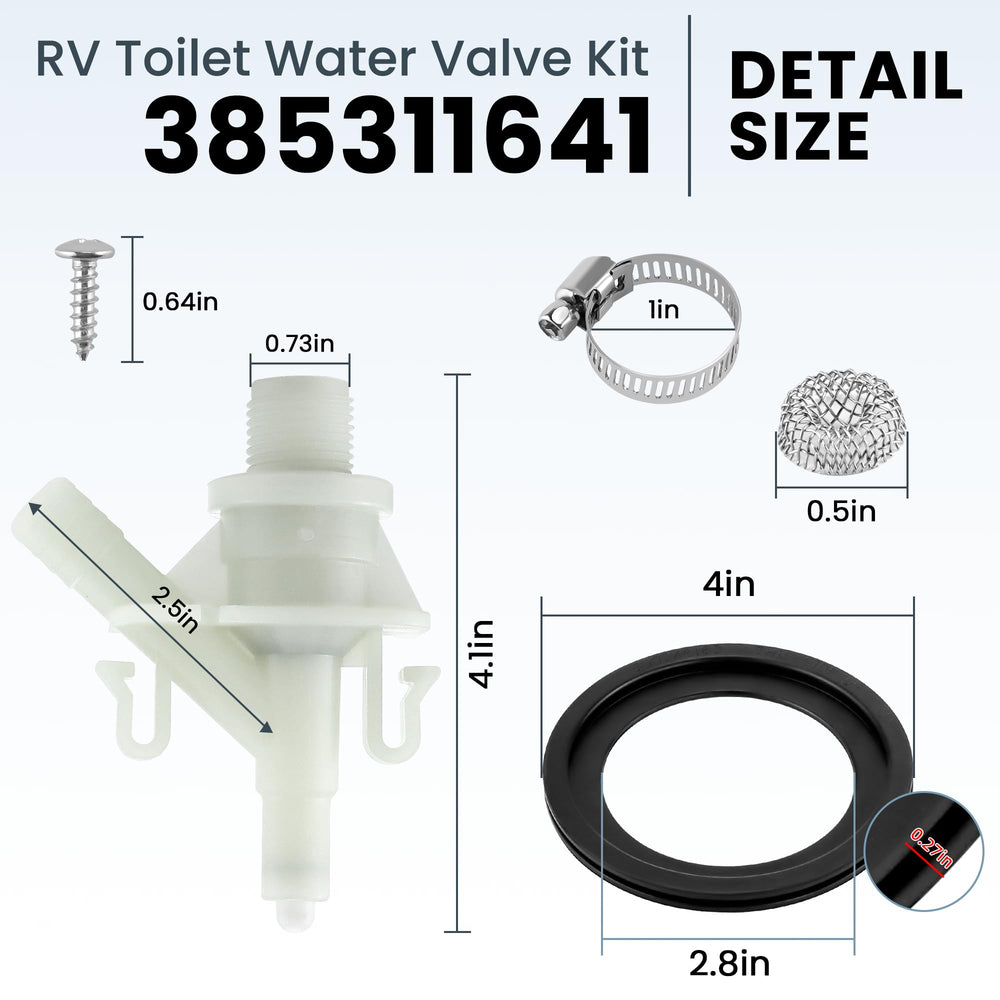 Fetechmate RV valve kit components ready for simple installation
