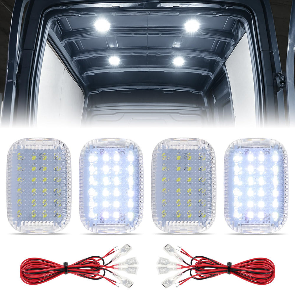 FetonAuto transit cargo lights assembly improves interior visibility in Ford Transit