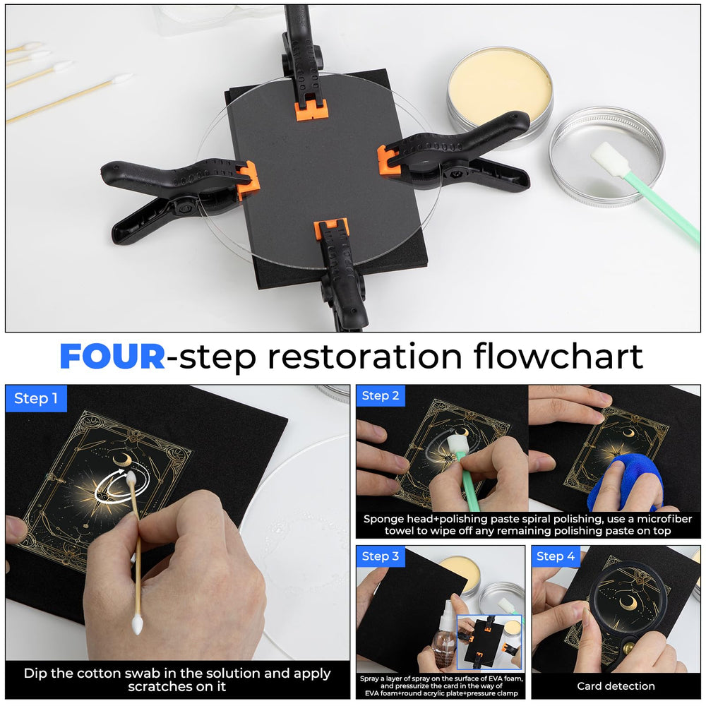 FETUSI Card Care Clean Kit lens cleaner for streak-free polishing.