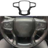 Fewshaw carbon fiber steering wheel cover full set enhances Silverado interior with sport style.