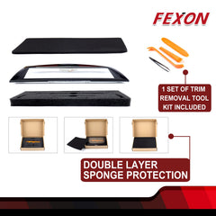 FEXON CUE screen side view shows slim profile for simple replacement
