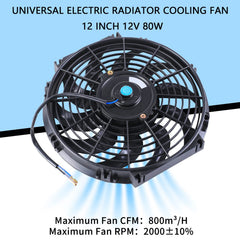 FGJQEFG 12V 80W high-performance fan delivers strong airflow for effective cooling.