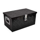 FGJQEFG 20-inch aluminum toolbox mounted on a truck, weather-resistant flatbox.
