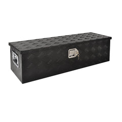 FGJQEFG 39-inch aluminum truck bed toolbox side view for durable on-the-go storage.