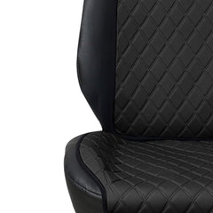 FH Group airbag-compatible front seat cover demonstrates safety-conscious design.
