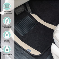 FH Group beige full-set carpet mats blend with vehicle interior.