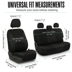 FH Group black fabric interior protection suitable for SUV, sedan, and van interiors