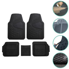 FH Group black floor mats offer practical protection with a sleek look.
