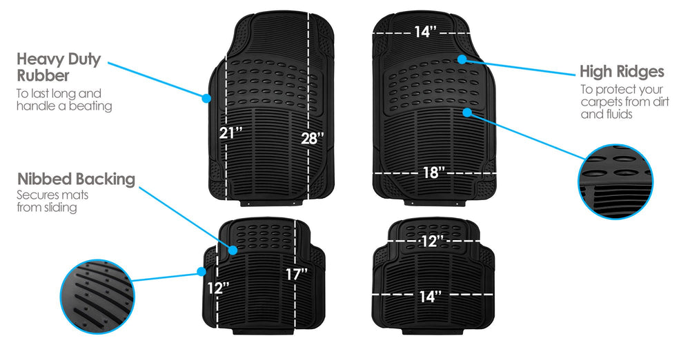 FH Group car interior protection mats safeguard floors across vehicles.