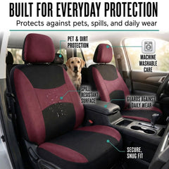 FH Group burgundy color car seat covers to blend with interior