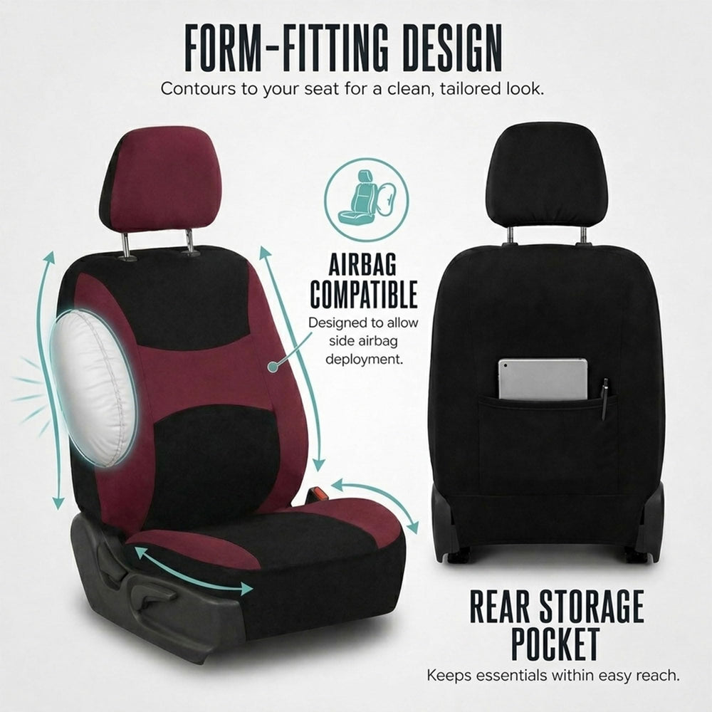 FH Group washable cloth seat covers ready for machine washing