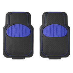 Blue FH Group rubber floor mats add style and protect floors