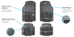 FH Group easy-clean rubber floor mats rinse quickly after use.