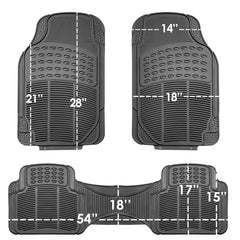 FH Group faux leather floor mats add a sleek interior look