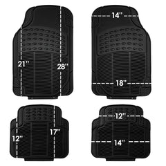 FH Group faux leather mats add a sleek look with durable protection.