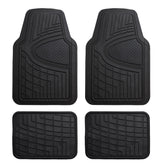 FH Group heavy-duty rubber floor mats protecting car interior from spills and dirt