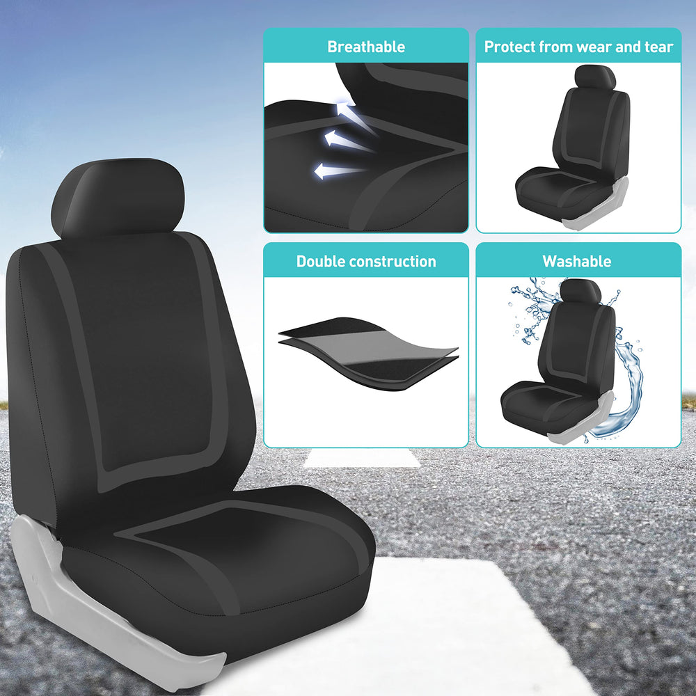 FH Group machine-washable seat covers for easy cleaning after daily use.