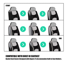 FH Group seat covers stitch-detail design elevates interior while shielding against wear.
