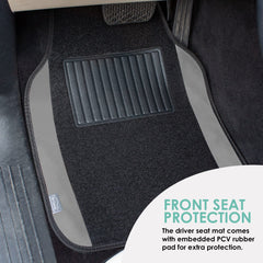 FH Group tall-edge-deep-ridge-channel mats contain messes efficiently.