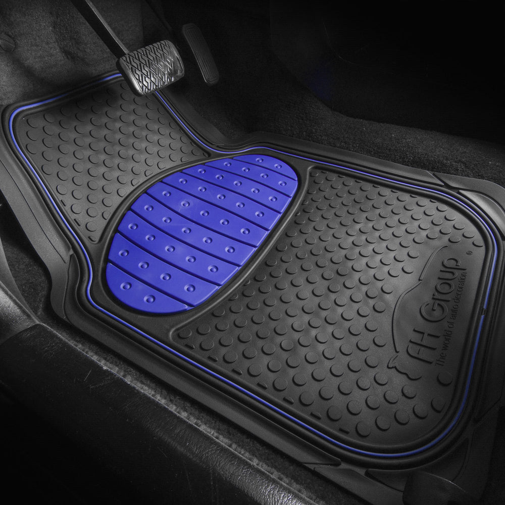 FH Group trim-to-fit rubber floor mats in blue for most vehicles
