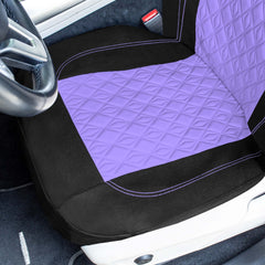 FH Group purple seat covers with stretch fabric ensure snug fit on most seats