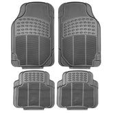 FH Group universal-fit rubber floor mats full set gray for all-weather protection.