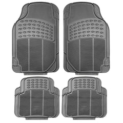 FH Group universal-fit rubber floor mats full set gray for all-weather protection.