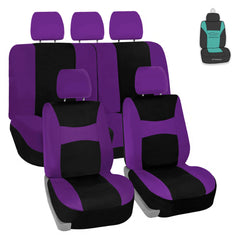 FH Group universal seat covers full set, front seat covers protect against spills and wear.