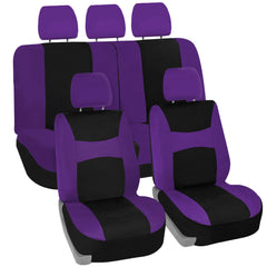 FH Group universal seat covers full set, headrest covers add color while guarding upholstery.