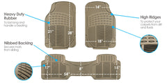FH Group full set beige floor mats designed for sedan, SUV, and truck interiors