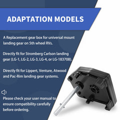 FHRHRY universal mount gearbox compatible with Stromberg Carlson and Lippert systems for easy replacement.