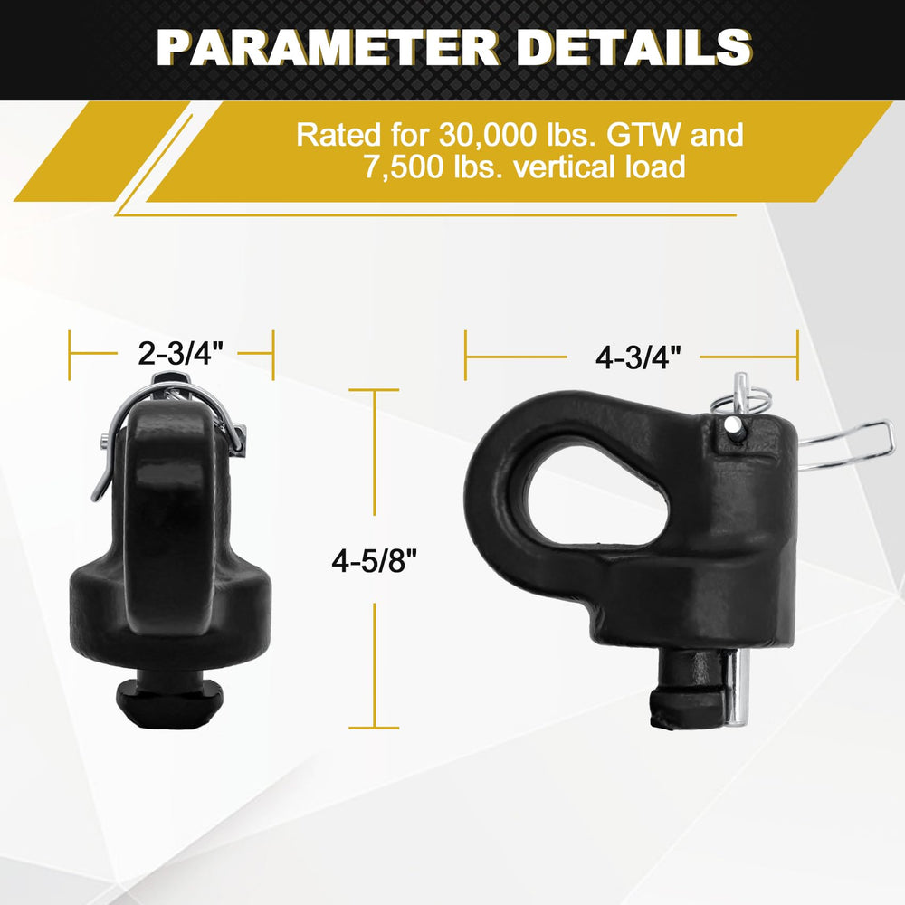 FHRHRY 60691 gooseneck safety anchor rated for up to 38k GTW.