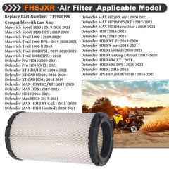 FHSJXR Defender HD8 air filter reduces debris intake and wear
