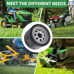 FHSJXR oil filter installed on a mower for maintenance